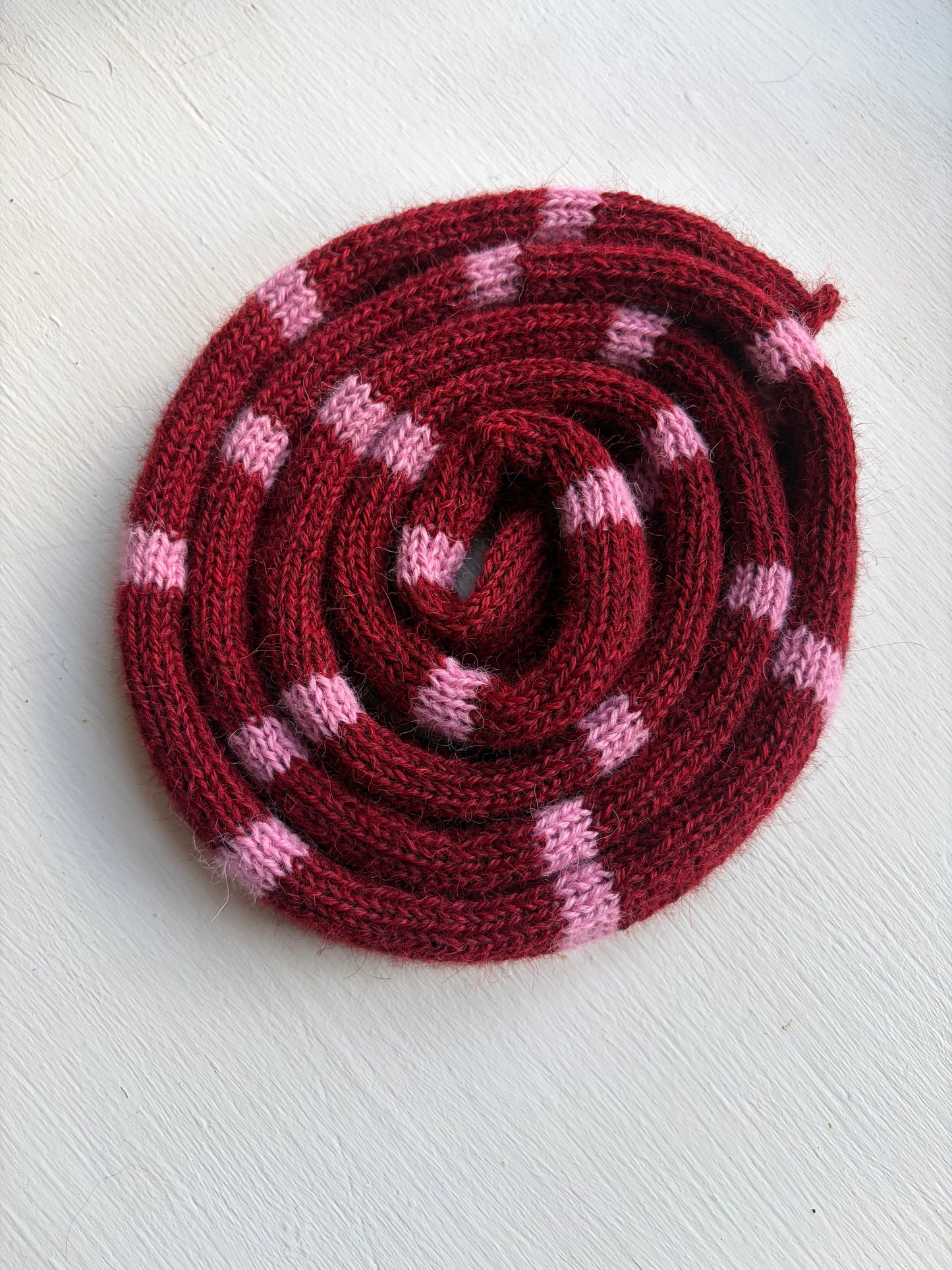 Maroon and Rose Evie Scarf