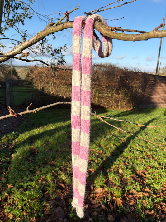 Rose and Wheat Skinny Scarf